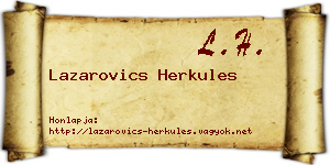 Lazarovics Herkules névjegykártya